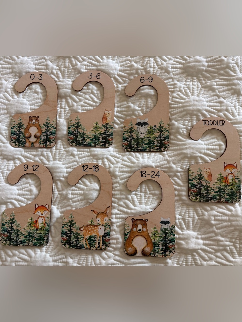 Woodland Animal Nursery Closet Hangers